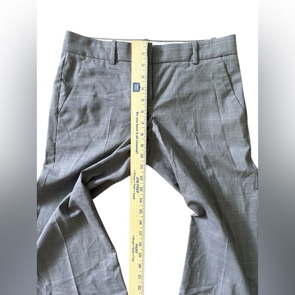Theory Gray Plaid Wool Dress Pants Size 2 Career Office Professional Business - Picture 4 of 7